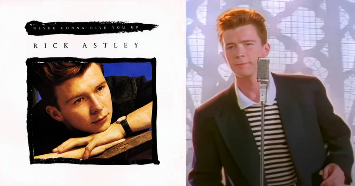 rick astley never gonna give you up album cover