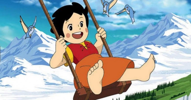 Heidi – la balançoire du générique – dessin animé 1974